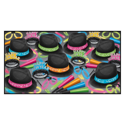 Ensemble de chapeau de noël néon