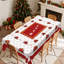 Nappe décorative sur le thème de Noël avec motif d'arbre de Noël lavable en machine-1468687393