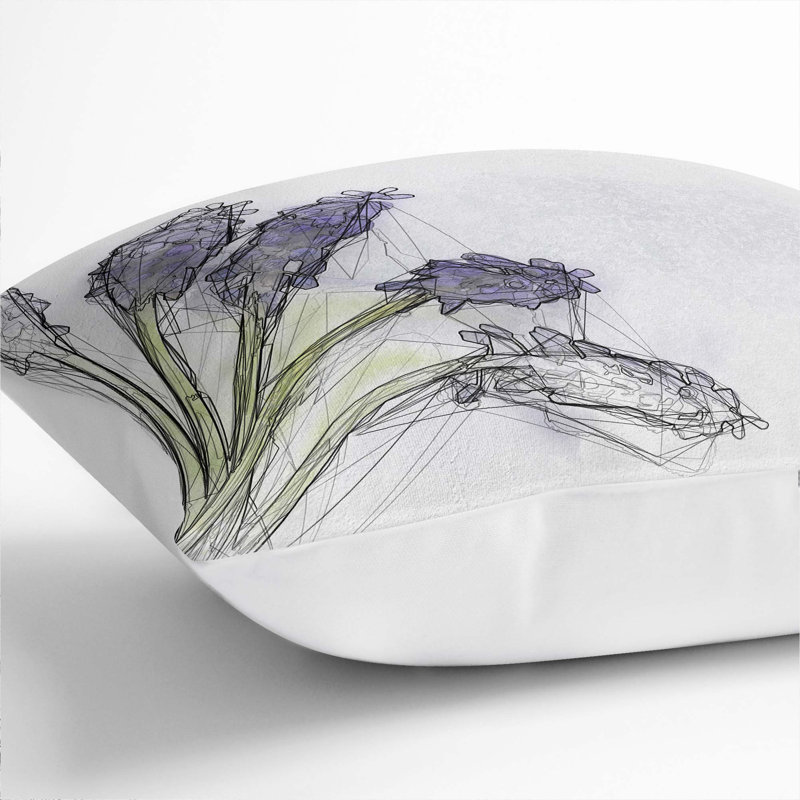Square Throw Cushion, 55cm H x 55cm W x 20cm D, White