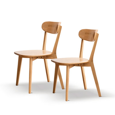 Chaise de salle à manger en chêne de qualité - 100% bois massif, conception confortable, 18,94 po x 19,42 po x 30,94 po, facile d'entretien, près de la piscine en bois fabriqué en Amérique du Nord