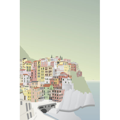 Travel Europe--Manarola by Gurli Soerensen - Wrapped Canvas Print