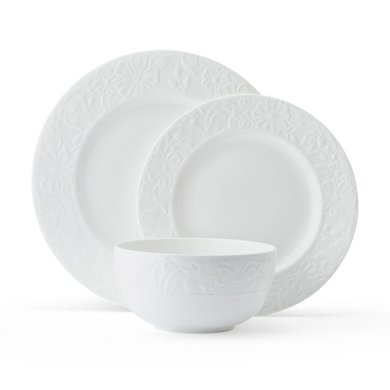 Claire 12-Piece Bone China Dinnerware Set, Service for 4