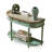 Retro Green Solid Wood Console Table