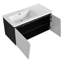 Meuble-lavabo mural 40 po avec lavabo en céramique et porte d'armoire à fermeture en douceur 40 po