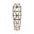 Pottery Floor Vase with Pattern Accent for Home Decor - Sculptural Tall Flower Vase for Living Room and Corner Styling - Ivory & Black-1860557445