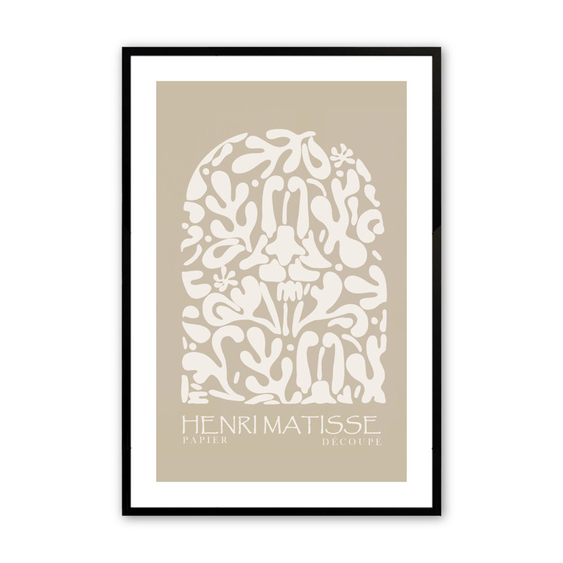 «Eoin Matisse», affiche encadrée sur papier par Line2Form Print, Noir satiné, H 14 po x l 11 po x P 1,25 po