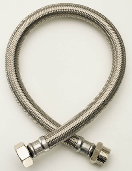 Connecteur de robinet fileté à compression tressée burst, 16 po