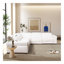 Canapé modulaire inclinable Yohan - Boucle blanche