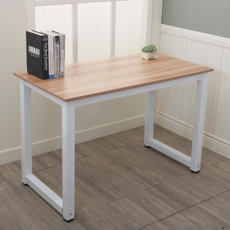 Metal Base Writing Desk, Natural