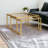 Rocco (Set of) Two 30" Glass And Steel Square Nested Coffee Tables-2100779302