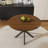 Round Extendable Dining Table with steel Base-117584062