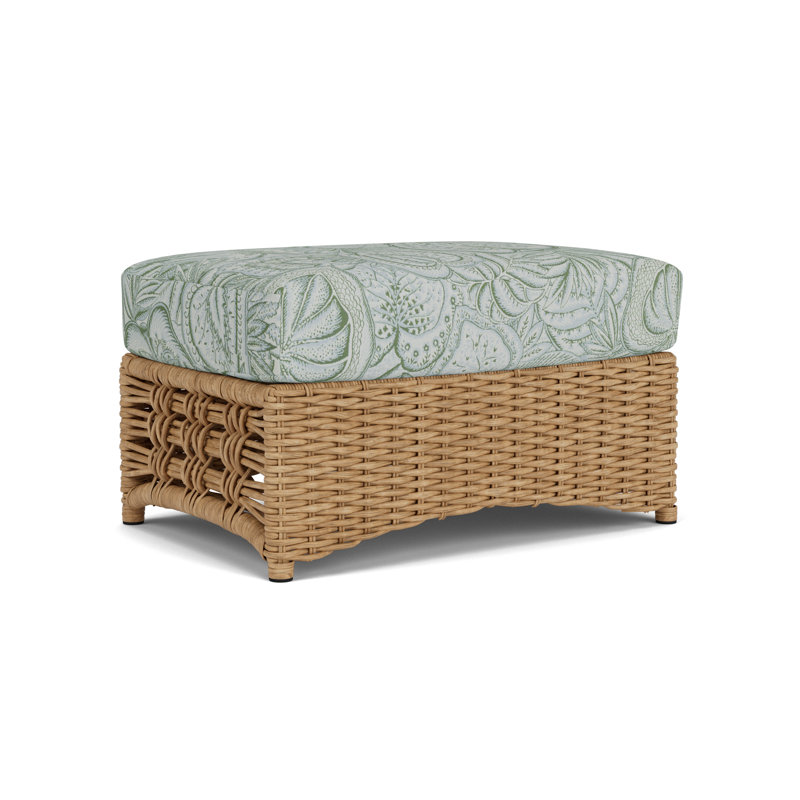 Magnolia Rectangle Outdoor Ottoman Patio Ottoman, Sensibility Spring