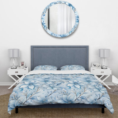 Ensemble de housse de couette Daisy bleu