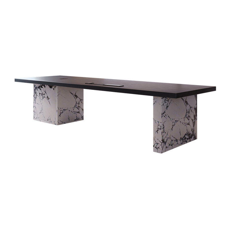 Simple and Modern Rectangular Solid Wood Office Desk and Chair Set., 29.53" H x 62.99" W x 31.5" D