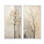«Beige Trees Oak Solitude», ensemble de 2 impressions sur toile de chêne-598852215-598852220