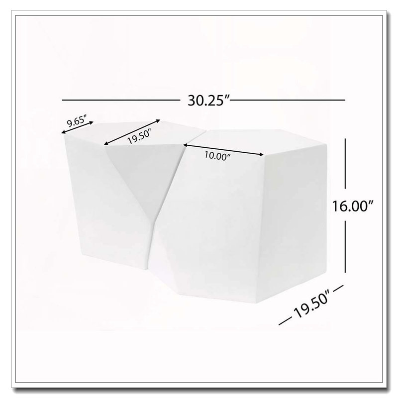 Ensemble de tables basses, Blanc