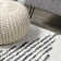 Collenn Diamond Stripe Geometric Shag White/Gray Rug