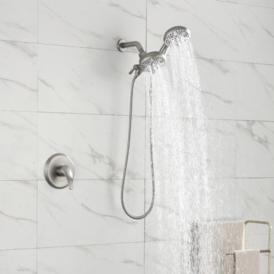 Ensemble de robinet de douche double avec valve haute pression 2 en 1
