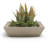 Newport Shallow Concrete Planter -850070761-850070751