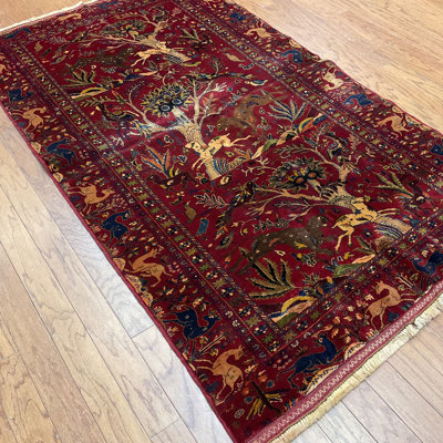 One-of-a-Kind 3'10" X 6'4" New Age Wool Area Rug in