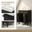 Meuble-lavabo moderne de 24 po avec lavabo en céramique - 2 portes à fermeture en douceur avec organisateurs et tiroir basculant, tablette réglable, armoire de rangement compacte pour petites salles de bain-2026748467