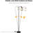 Industrial Floor Lamp With Iron Mesh Shade, 6W LED Bulb, Foot Switch & Smart Plug Compatible