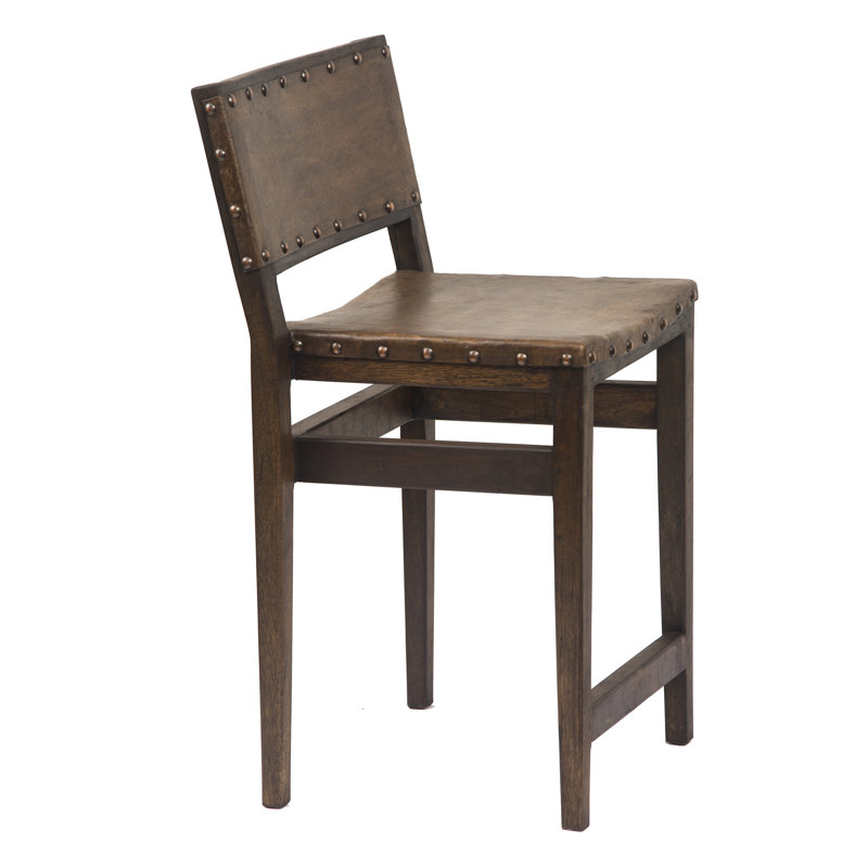 Kalla Counter Stool with Solid Wood Frame, 36.25" H x 19.5" W x 16.5" D