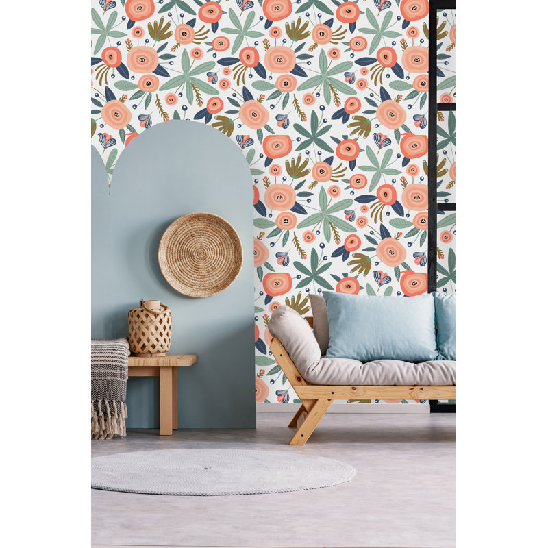 Panneau de papier peint Midgegooroo, L 18,75 po x l 25 po, Papier