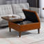 Repose-pieds carré en bois massif avec rangement 31,5 po Marcelles-146959364