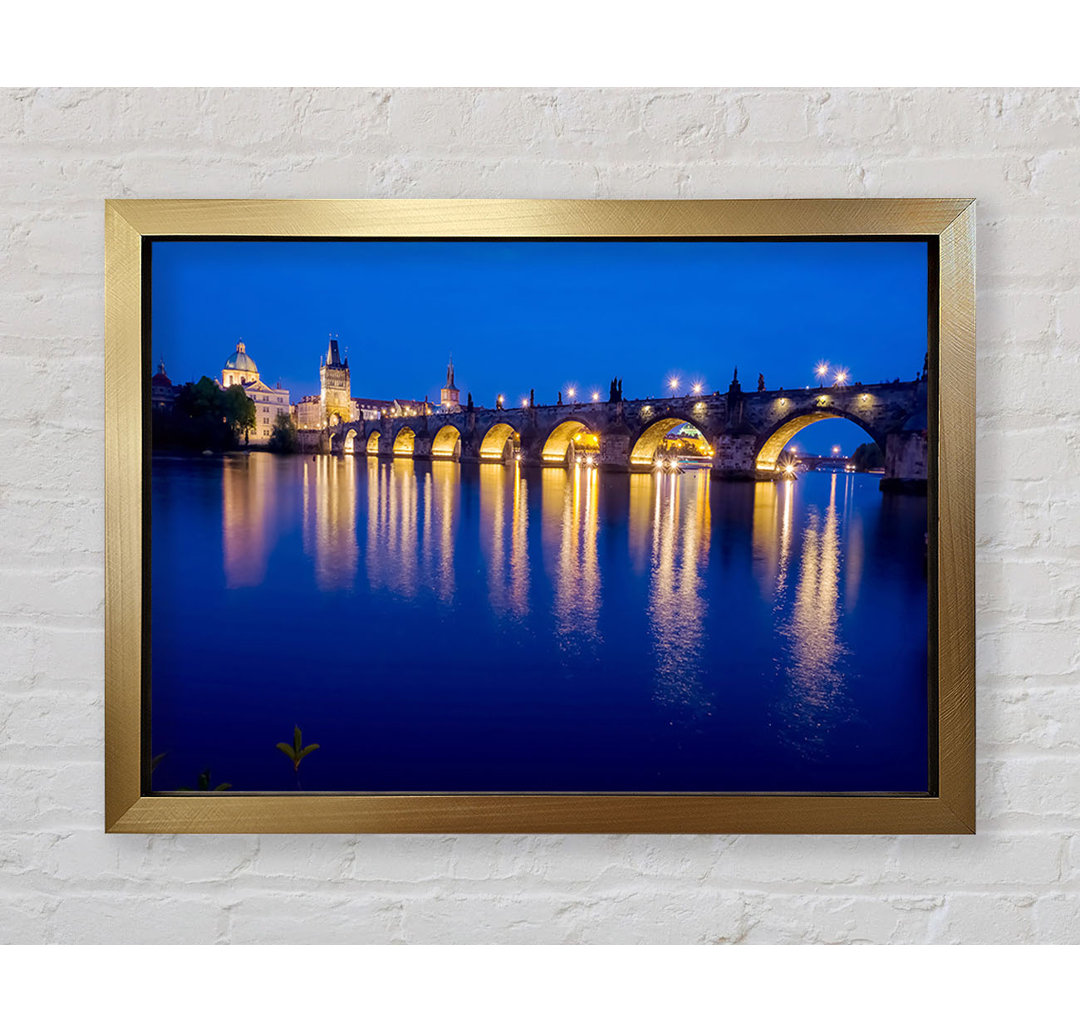 Charles Bridge Blues - Einzelner Bilderrahmen Kunstdrucke