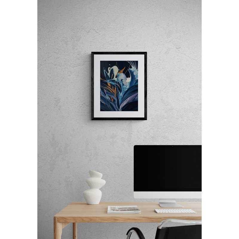 Primal Volition Print by Novi Lim, Black Framed Canvas, 32" H x 24" W