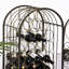Lockable Wrought Iron Wine Shelf - Antique Bronze, Holds 45 Bottles, Robust Build, 18.06"w X 14.63"d 52"h Rack With Lock Modern Touch,