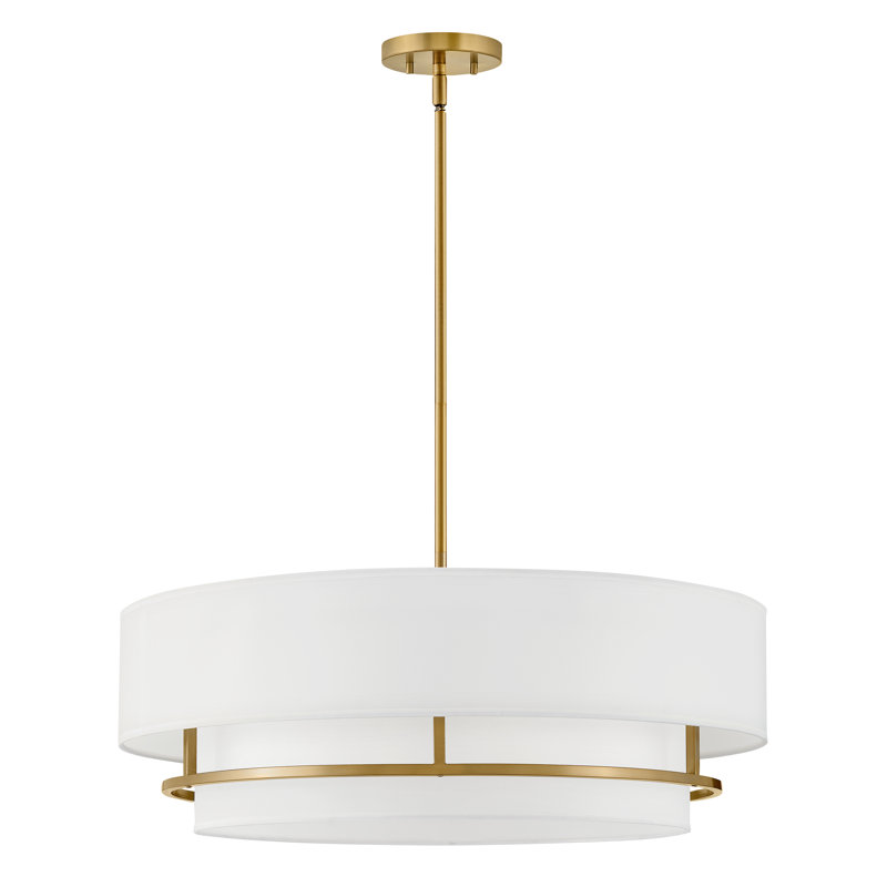 Graham Semi Flush Mount, Lacquered Brass