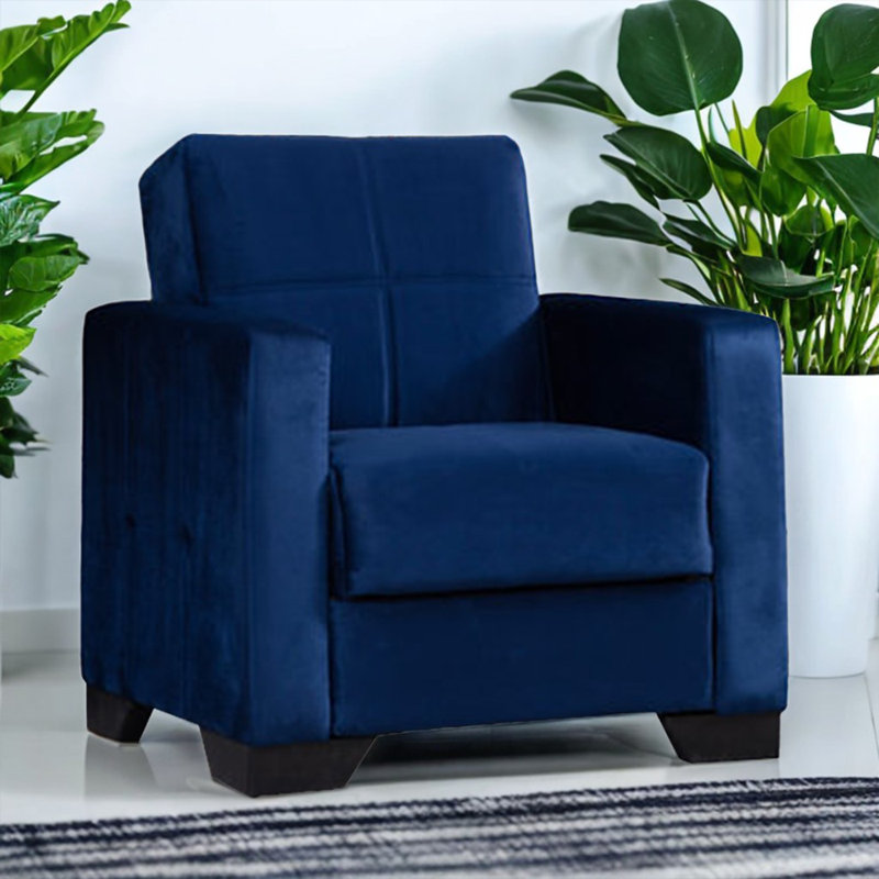 Chaise de canapé, Velours bleu