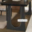 Bureau rectangulaire en bois massif noir-339988449