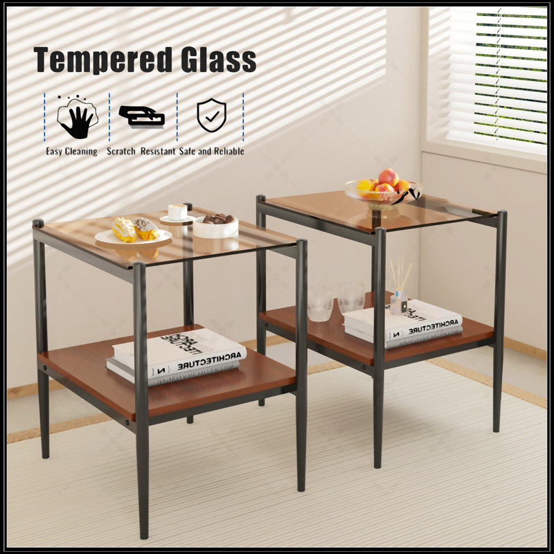 Ensemble de 3 tables basses et tables de bout