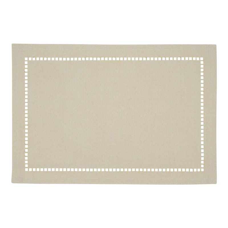 Leiker Polyester Rectangle Placemat, Ivory