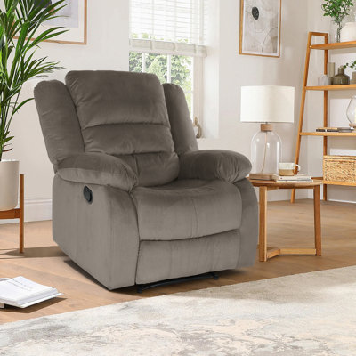 Bernardine 34.5" Modern & Contemporary Manual Wall-Hugger Recliner - Microfiber Recliner with Space-Saving Wall-Hugger Design, Supportive Foam & Pocke by Latitude Run
