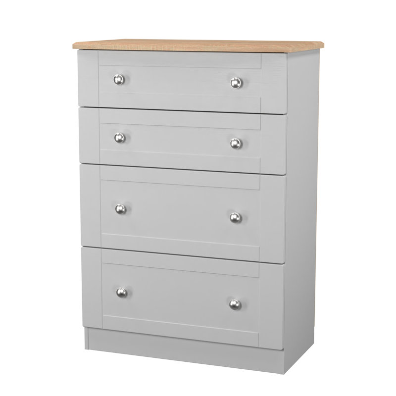77 cm W Chest of 4 Drawers, Grey