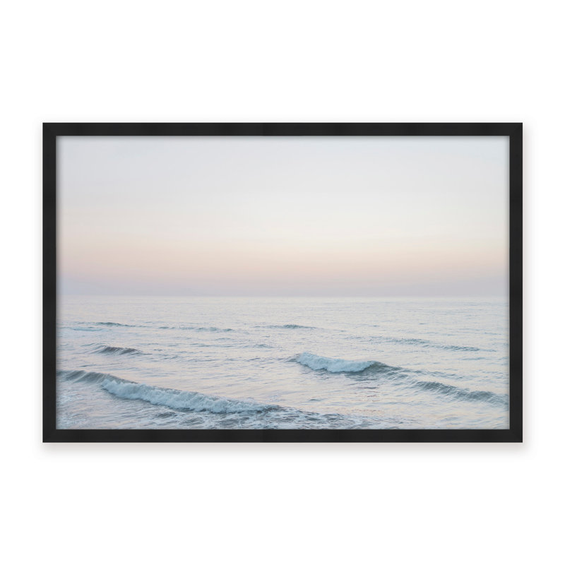 Coastal Retreat Dawn by  - Picture Frame Photograph on Paper, 32" H x 48" W x 1.125" D, Framed Print, White