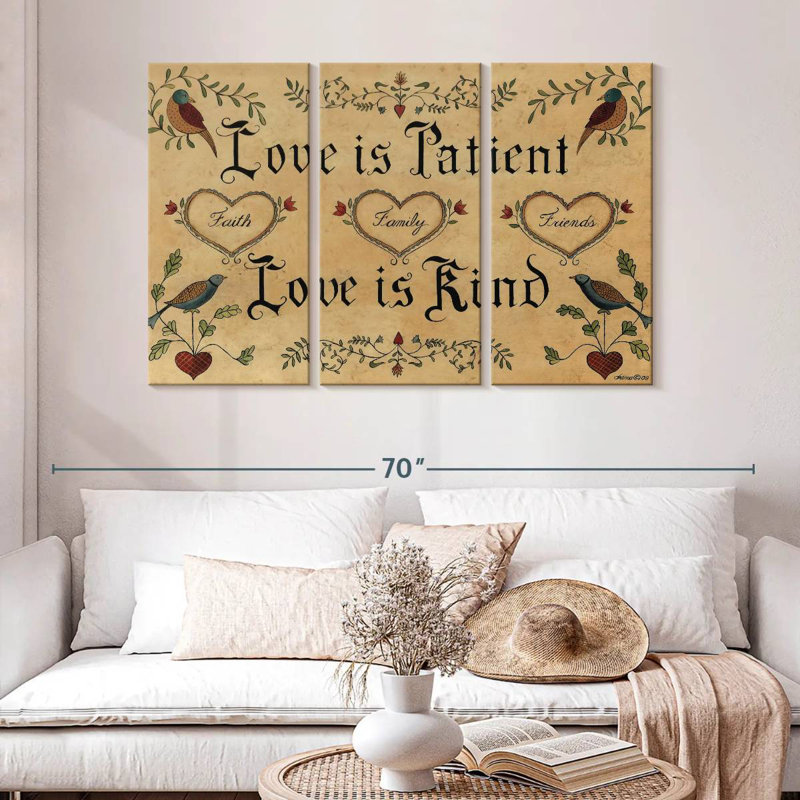 Tergel Love Is patient Kind, H 32 po x l 50 po