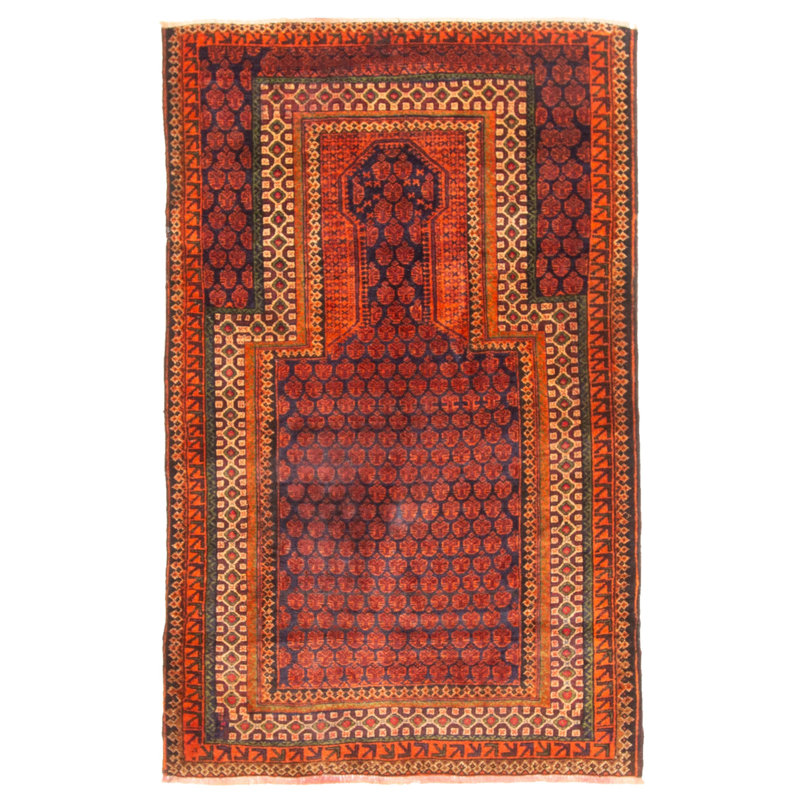 Tapis bleu marine Teimani 2 pi 11 po x 4 pi 7 po