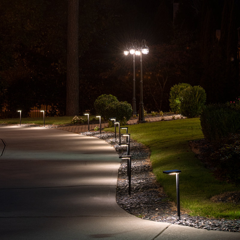 Bronze LED Solar Path Light with Adjustable Mounting Options