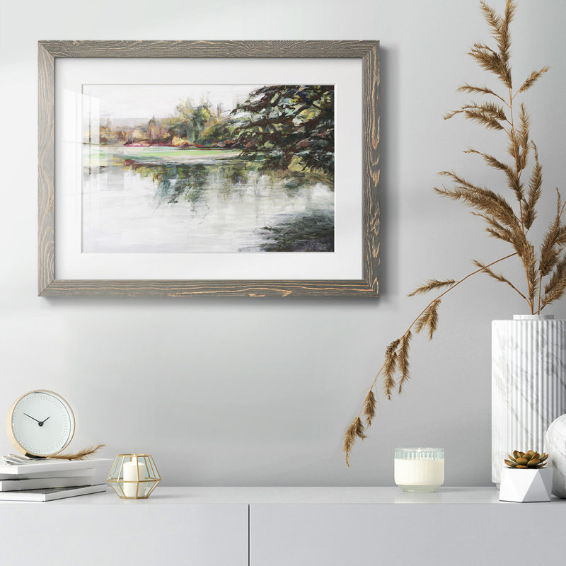 Upon Reflection Framed On Canvas Print, Gris, H 18 po x l 26 po x P 1,5 po