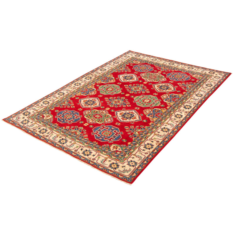 Malayka One-of-a-Kind 6'8" X 9'7" New Age Wool Area Rug in Dark Red