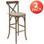 Aylar 350lb. Tabouret de bar avec coussin et dossier croisé