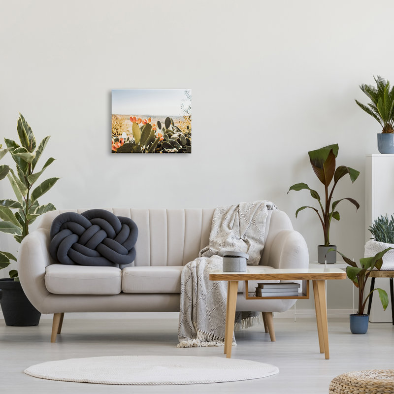 Cactus ensoleillé par Krista Broadway - photographie, H 16 po x l 20 po x P 1,5 po, Toile tendue