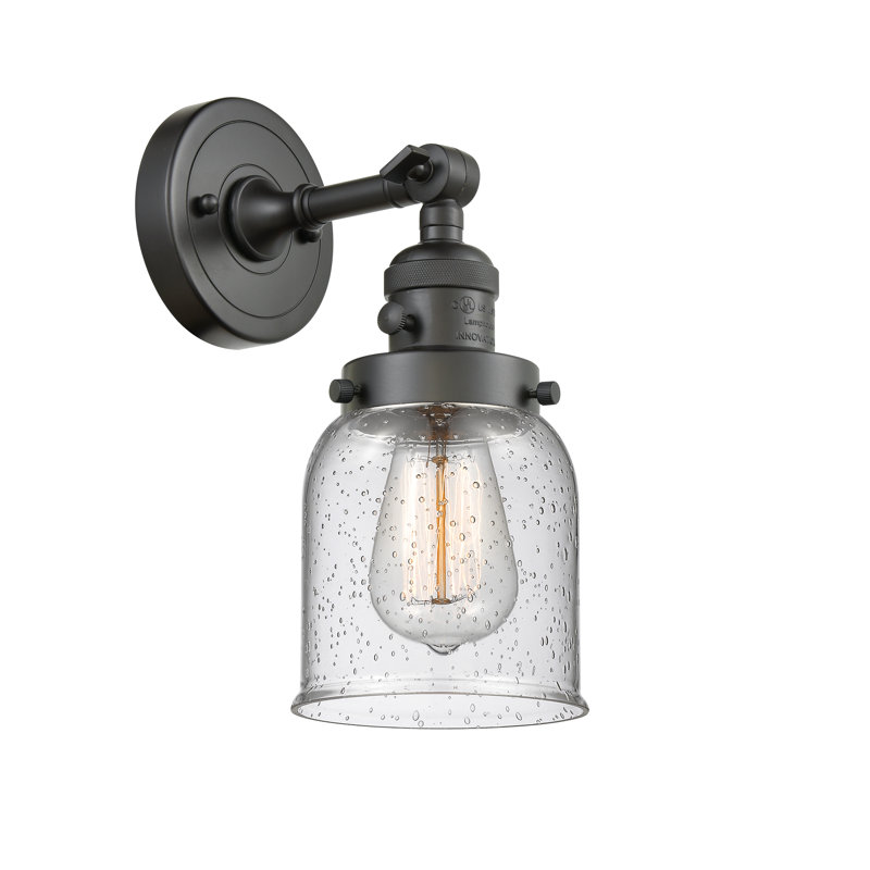 Bell - 1 Light 5" Sconce, Oil Rubbed Bronze, 3.5 Watt Vintage LED Bulb, Seedy