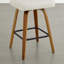 Tabouret de comptoir pivotant rembourré avec structure en bois cintré noyer-600322160-599823673