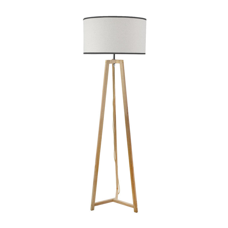 Carrizal 148cm Tripod Floor Lamp, No, Natural/Black
